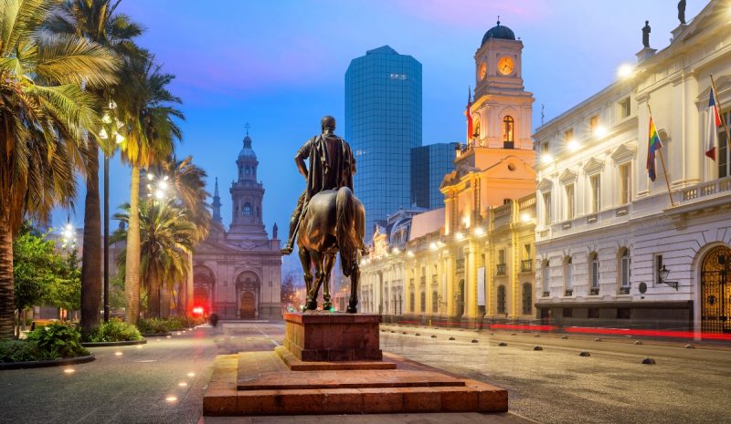 Imagen del centro histórico de Santiago
