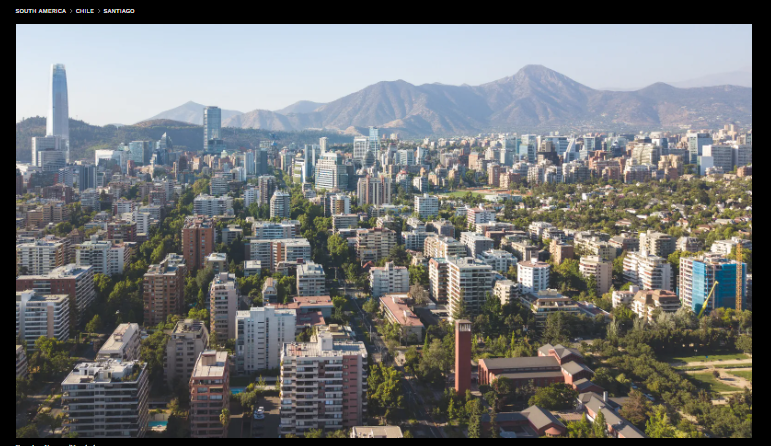 fotografía panorámica de Santiago